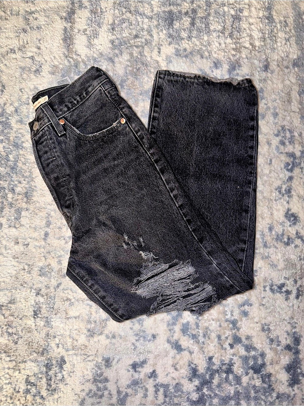 Levi’s Ribcage Straight Ankle Black Jeans